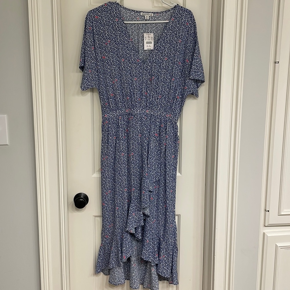J.CREW MERCANTILE FAUX WRAP DRESS - XS - NEVER WORN WITH TAGS